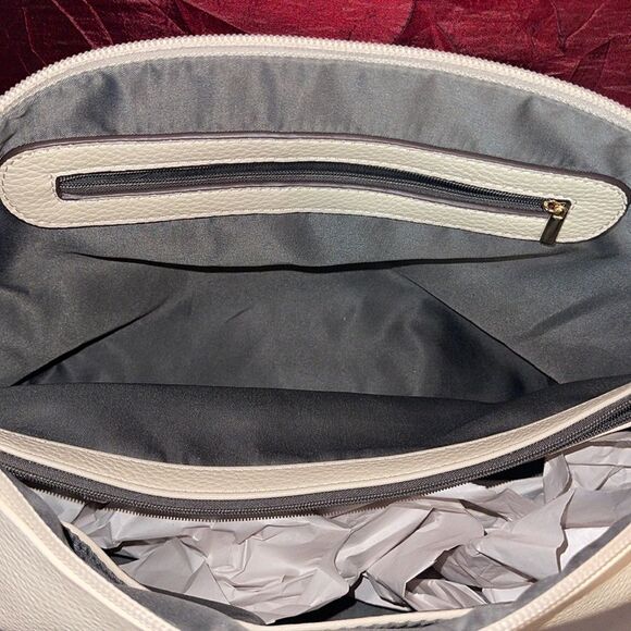 Remi‎ Reid Cream Color Leather Crossbody Bag - Picture 10 of 14